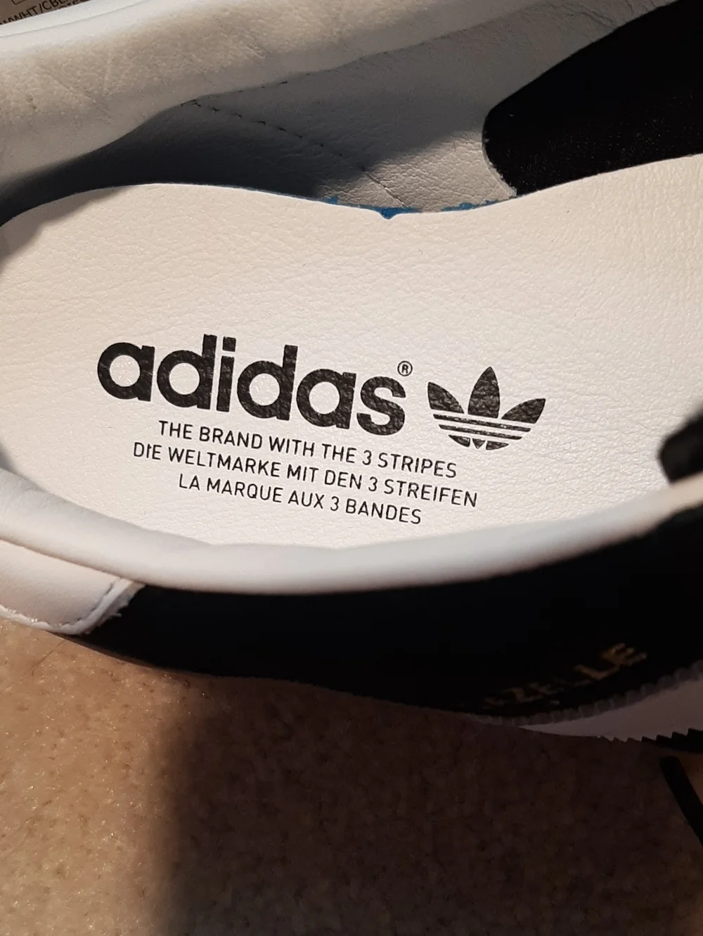adidas Gazelle Indoor  Black White with Gum Sole NIB